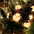 LED Snowmans String Light Outdoor for Christmas Garden Decor for Holiday Lighting Decor Wedding Decor Light 1.5M 10 Lamp. 