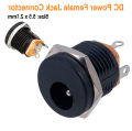 Dc Power Jack Female Connector With Nut. 