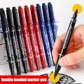 Double Headed Colorful Permanent Marker/ Waterproof Oily Black Ink Sketch Graffiti Marker Pen. 