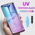 Tempered Glass for Samsung Galaxy S10 Plus Advanced Border-less Full Edge to Edge UV Screen Protector with installation kit. 