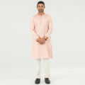 Masculine  Premium Semi Fit Panjabi - Light Pink. 