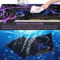 Extended Gaming Mouse Pad Cartoon Fluid Pattern Anime Design Rubber Anti-Slip Base and Keyboard Support Mouse Mat. 