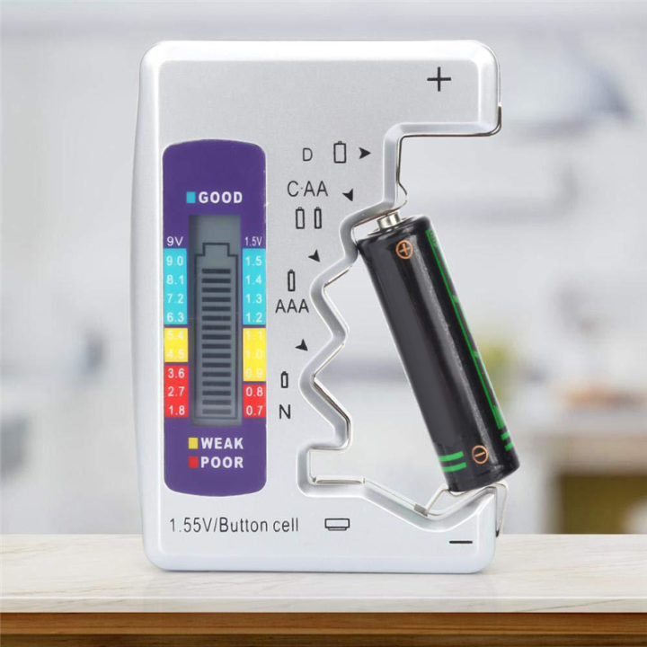 4PCS%20BT-886%20Digital%20Battery%20Tester%20Battery%20Check%20Display%20Battery%20Voltage%20Meter%20Silver%20-%20Image%204