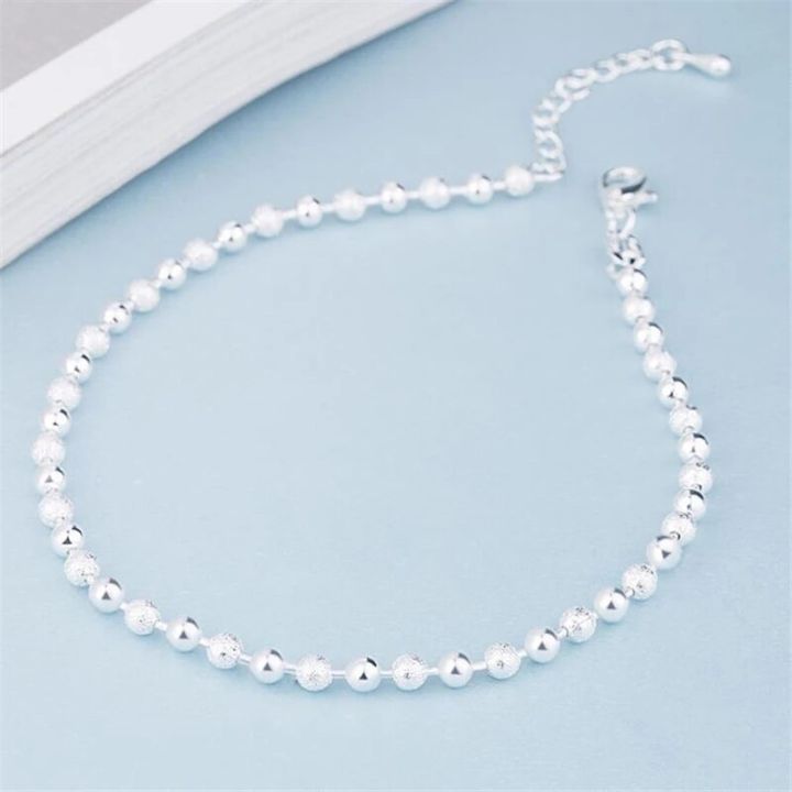 %E3%80%90Latest%20Style%E3%80%91%20KOFSAC%20Summer%20Fashion%20925%20Sterling%20Silver%20Anklets%20For%20Women%20Beach%20Party%20Beads%20Ankle%20Chain%20Bracelet%20Foot%20Jewelry%20Girl%20Gifts%20-%20Image%206