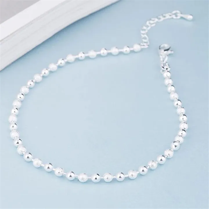 %E3%80%90Latest%20Style%E3%80%91%20KOFSAC%20Summer%20Fashion%20925%20Sterling%20Silver%20Anklets%20For%20Women%20Beach%20Party%20Beads%20Ankle%20Chain%20Bracelet%20Foot%20Jewelry%20Girl%20Gifts%20-%20Image%206
