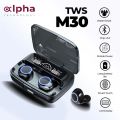 M10/ M19/ M30/ F9/ M28/ M90/ M35/ P47 TWS Wireless Earphone Touch Bluetooth Earplug In Ear Stereo Sport Headsets - No Reduction - Digital Display Earbuds Headphone. 