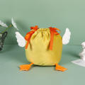 Little Yellow Duck Candy Bag Duckling Flannel Bag with Wings Feet Packaging Bags Halloween Easter Party Decor Gift Velvet Bags. 