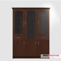 3 door Wall Showcase , Crockery Display Unit, 3 door with 2 drawer Wall Showcase, Display Cabinet To be used indoor in dining rooms (Finish Color -  Reddish brown). 