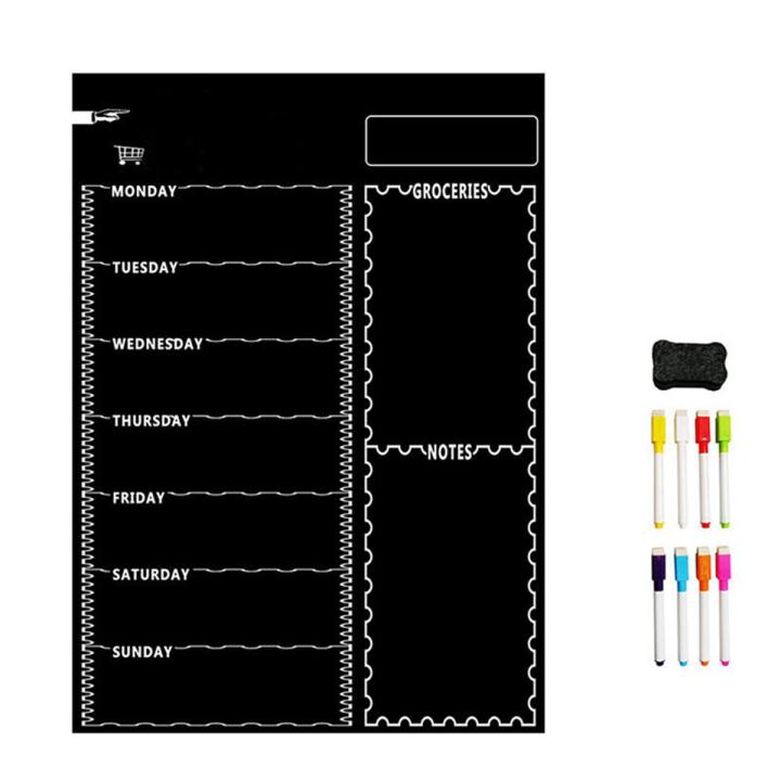2Set A3 Magnetic Whiteboard Sheet for Kitchen Fridge Multipurpose Fridge Weekly White Board Calendar