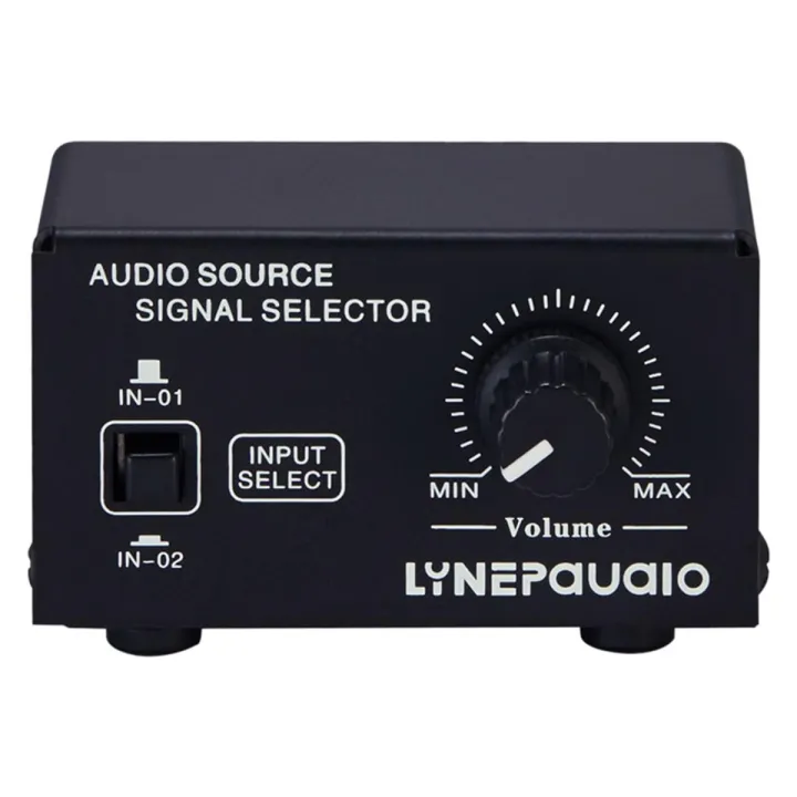 Switcher 2 Input 1 Out Stereo Speaker Switch Rca o Source Signal Selection No Loss-Black