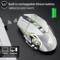 Free Wolf X8 Wireless Charging Game Mouse Mute Mouse Backlit Mechanical Mouse Ergonomic Optical Mouse for PC Laptop Desktop. 