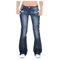 Autumn 2023 Flared Jeans Women Casual Vintage Skinny Low Rise Bell Bottom Mom Jeans Korean Slim Denim Trousers Y2k Pants #T1G.