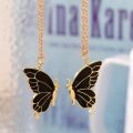 Trendy 2 Pcs/set Butterfly Necklace for Couple Gift - Butterfly Pendant Card Necklaces for Girls Simple Stylish - Chain Necklace for Women New Collection - Gifts for Best Friend. 