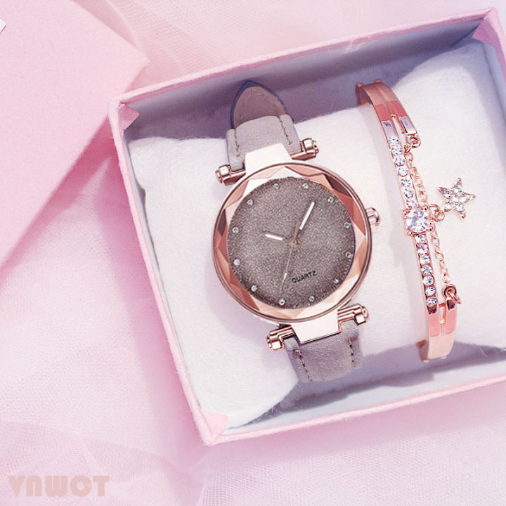 LooKeo%20Mall%202pcs%20Set%20Luxury%20Fashion%20Women%20Quartz%20Watches%20And%20Diamond%20Bracelet%20Clock%20Wristwatch%20No%20Box%20-%20Image%204