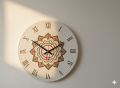 Eco-Friendly Jute Fiber Wall Clock for Modern Home Décor.