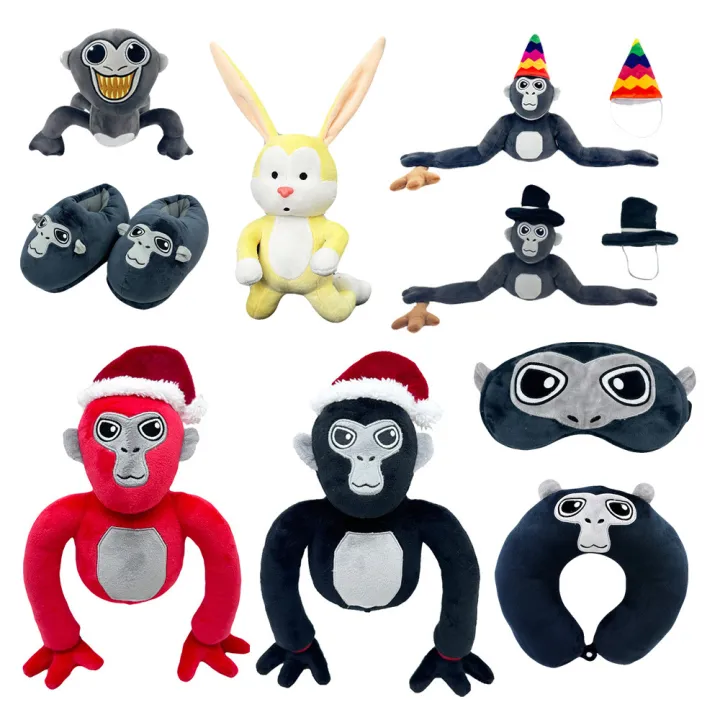 Cross-Border New Products Gorilla Tag plush Christmas Hat Multicolor Gorilla Surrounding the Game Doll Doll