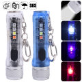 Mini Flashlight LED Multi-function Waterproof Keychain Flashlight Portable Waterproof Camping Torch Light 1Pcs. 