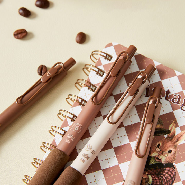 4%20Pieces/Pack%200.5mm%20Coffee%20Series%20Gel%20Pen%20Set,%20Soft%20Touch%20Writing%20Pen,%20Black%20Refillable%20Stationery,%20Office%20Supplies,Student%20-%20Image%206