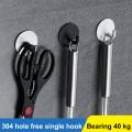 Kitchen Bathroom Accessories Self-Adhesive Wall Hooks Hangers Stainless Steel Hooks Towel Key Umbrella Kitchenware Storage Hook. 