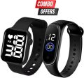 Buy 1 Get 1 Free, New LED Fashionable Watch, Square LED Digital Sports Watch, Waterproof LED Wrist Watch&Fashion New Sports Bracelet LED Digital Watch Unise, Combo offer - Watch For Men. 