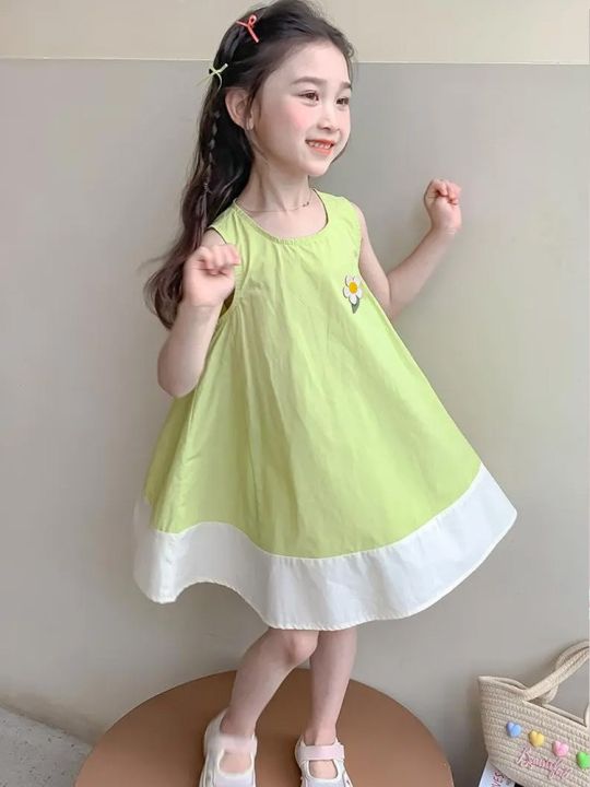 Girls%20fashionables%20Sleeveless%20Dress%20Children%20Sleeveless%20Skirt%20Flower%20Sweet%20Princess%20Kids%20Girls%20Dress%20-%20Image%202