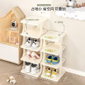 Simple children's special shoe rack, multi-layer girl's baby shoe rack, narrow storage rack at home door, mini shoe cabinet. 