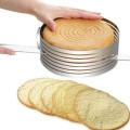 Layered Cake Slicer Cutter 15-20cm Adjustable Retractable Circular Ring Cake Mould Stainless Steel Cake Tool Baking Tool. 