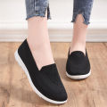 Autumn Women Loafers Flats Comfortable Knitted Cotton Slip-on Luxury Shoes Women's Ballerina Ladies Footwear Elderly Shoes House Foocus. 