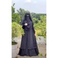 Abaya Koti Borkha With Hoodie Niqab Hijab Dubai Cherry Party Burkha for Girls / Women. 