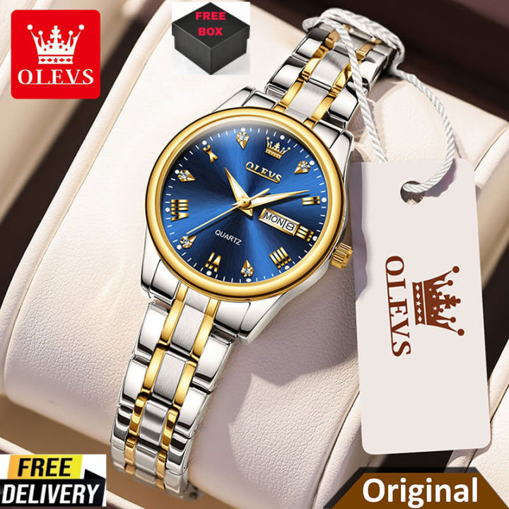 Olevs%204580%20Silver%20&%20Golden%20Two%20Tone%20Stainless%20Steel%20Analog%20Wrist%20Watch%20For%20Women%20-%20White,%20Silver,%20Black%20&%20Golden%20-%20Image%205