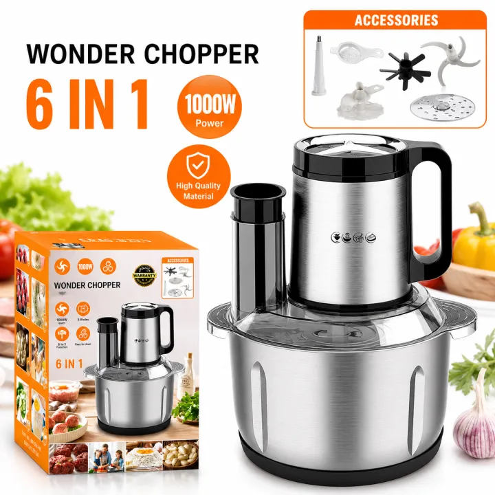 Sokany%20Wonder%20Chopper%20SK-06019%20Electric%20Meat%20Grinder%20Food%20Processor%20Vegetable%20Mincer%20Blender%206-in-1%20Stainless%20Steel%203.0L%20with%20800W%20Copper%20Motor%20Double%20Layer%20Four%20Blades%20for%20Home%20Kitchen%20-%20Multi-functional%20Kitchen%20Appliance,%20Ideal%20for%20Chopping%20&%20Grinding!!%20-%20Image%202