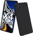 Xiaomi Poco X4 Pro 5G Silicone Matte Flexible Soft Phone Case- Black , Blue - Phone Back Cover. 