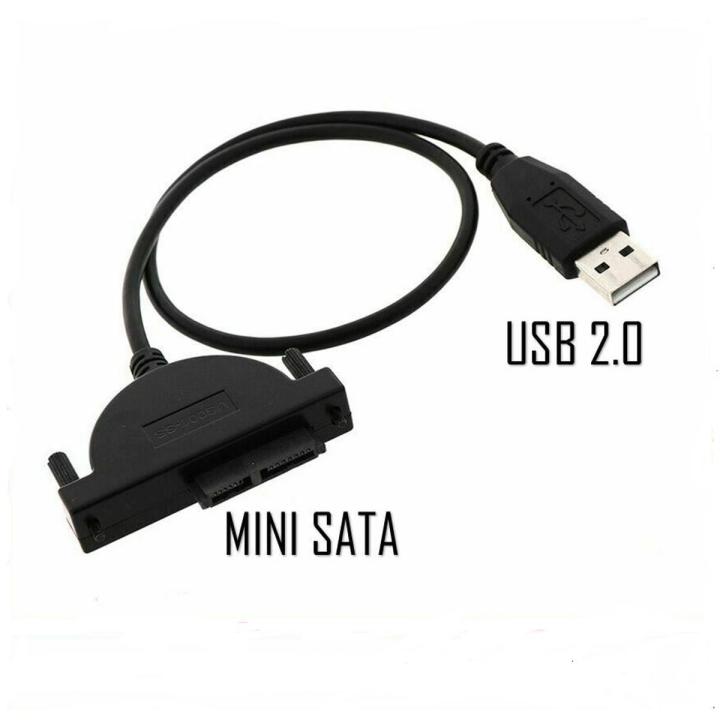 Px USB 2.0 to Mini Sata II 7+6 13Pin Adapter for Laptop CD/DVD ROM Slimline Drive Converter Cable Screws steady style 1pcs