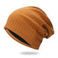 【Best-Selling】 Autumn Winter Beanie Caps Casual Thermal Elastic Knitted Cotton Sports Warmer Casual Headwear Knitted Solid Unisex.