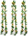 Artificial Sun-Kissed Sunflower Decorative Vine Decoration.