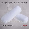 Exclusive Korean fiber Side pillow Bolster Pillow standard 38*32 size Cotton Fabric kolbalish White 1 pcs.