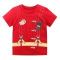 SAILEROAD Summer T Shirt Cotton Short Sleeve Cartoon Vehicles Excavator T-shirts Kids Tee Girl Tops Boys Children Clothes.