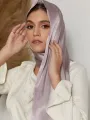 Pleated Crinkled Satin Hijab Scarf Medina Silk Scarves Solid Color Shawls Headband Scarf Wrap Muslim Women Veil Turban Hijabs. 