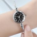 [Women Fashion Small  Bangle Bracelet Watches] [Ladies Stainless Steel Mesh Belt Quartz Watch] [Girls Minimalist Casual Watch]. 