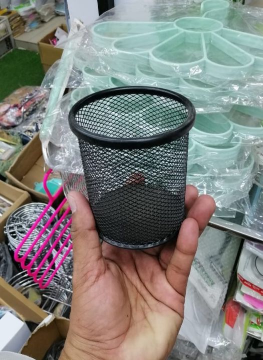 Metal%20Pen%20Holder%20Mesh%20Pencil%20Holder%20Desk%20Organizer%20For%20Office%20&%20Home%20Color-%20%20Black%20(2%20pcs)%20-%20Image%203