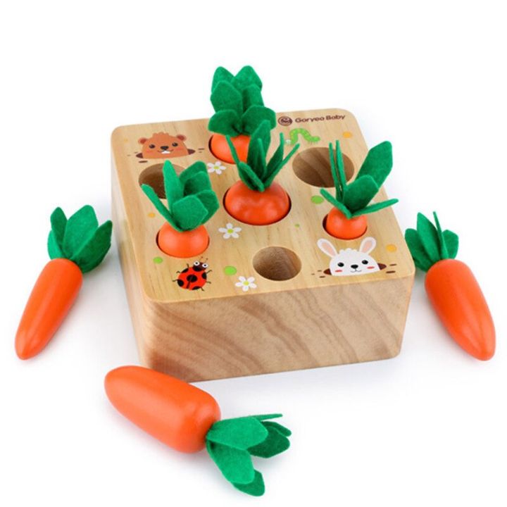 Wooden%20Toys%20Carrot%20Shape%20Matching%20Size%20Cognition%20Montessori%20Educational%20Toy%20Baby%20Montessori%20Toy%20Set%20Pulling%20%20Wooden%20Toys%20baby%20-%20Image%203