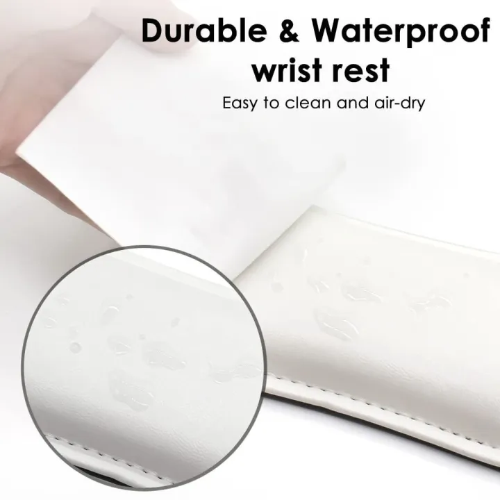 White%20PU%20Leather%20Non-Slip%20Water-proof%20Wrist%20Pillow%20Mat%20Hand%20Rest%20Cushion%20Wrist%20Support%20Pad%20Mouse%20Wrist%20Rest%20-%20Image%204