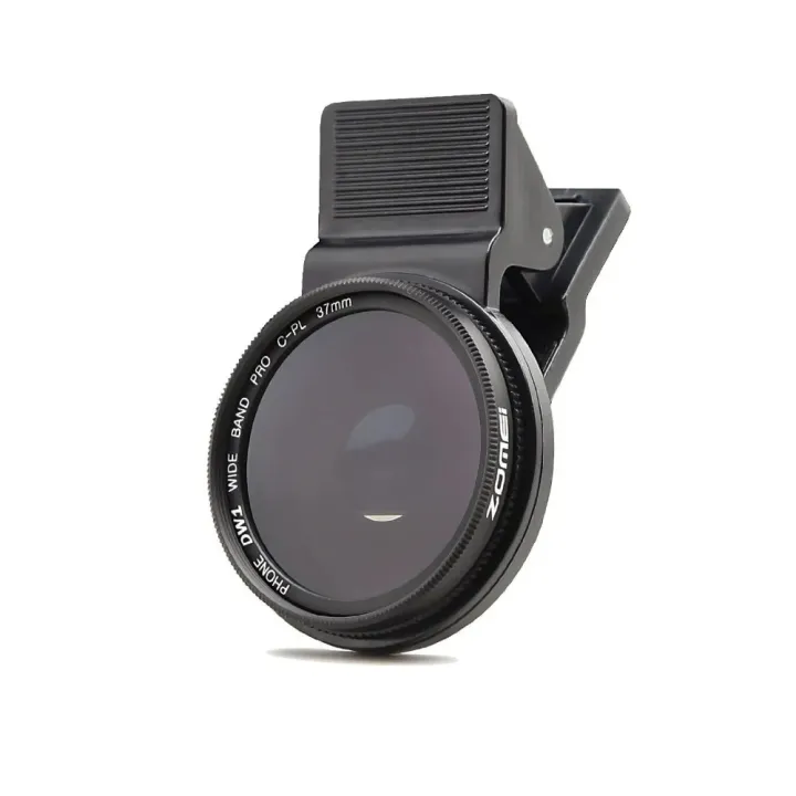 Zomei 37mm Professional Cell Phone Camera CPL Lens Filter with Clip for iPhone 6 6S Plus Samsung Galaxy S8 Android Smartphones