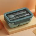 850 ML Leakproof Tiffin Box Free Spoon Chopsticks 2 Compartment Lunch Box Lite weight Container for School Office-Yellow/Green.