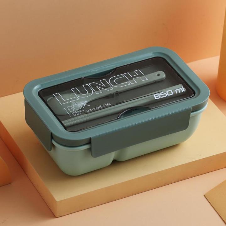 850%20ML%20Leakproof%20Tiffin%20Box%20Free%20Spoon%20Chopsticks%202%20Compartment%20Lunch%20Box%20Lite%20weight%20Container%20for%20School%20Office-Yellow/Green%20-%20Image%206