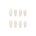 Menggh 24pcs With Glue Fake nails cute  pattern False nails With Design press on nails Artificial nails Full Cover water proof nail art. 