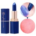 LESSXCOCO Blue Rose Lipstick Temperature Color Changing Lip Moisturizing Balm Female Makeup Sexy Lip Gloss Shiny Lipstick. 