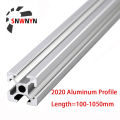 CNC 2020 Aluminum Profile T Slot Extrusion Anodized EU Standard 100 200 300 400 500 600 800 1000mm Linear Rail For 3D Printer.