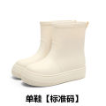 New fashion women's rain boots medium and low waterproof anti-slip rain boots winter velvet detachable water shoes soft sole rubber shoe cover.