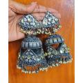 Extra Large Jhumka Oversized Jhumka Earrings with stone work Drop Earrings For Women.